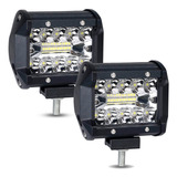 Kit 2 Faros Barra 20 Leds Luz Auxiliar Accesorio Camion 