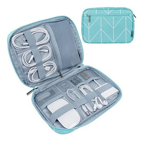 Organizador Electrónico Viaje Bolsa Cables Usb Sd (turquesa)