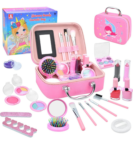 Maquillaje Real Para Niñas, Lavable Y No Tóxico Maleta 1247