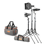 Kit 3 Lámparas Led Para Estudio Fotográfico S30-d Godox