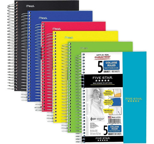 Cuaderno Colegial Five Star Profesional 180 Hoj Rayado- 1 Pz