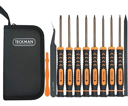 Teckman Juego De Destornilladores Torx 11 En 1 Con T3 T4 T5 