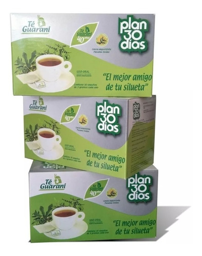 1 Caja Té Guaraní Plan 30 Días - 30 Saquitos