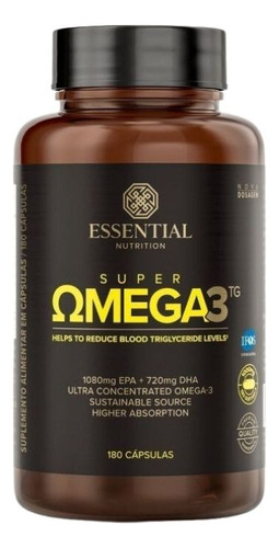 Super Omega 3 Tg 1000mg 180caps Essential Nutrition Original