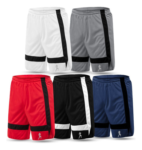 Kit 5 Bermudas Shorts Dry Fit Masculino Academia Treino