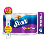 Papel Higienico Scott Ridemax Doble Hoja 27 Mts X 48 Rollos