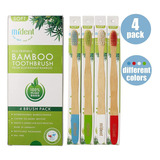 Mident - Cepillo De Dientes De Bambú Natural, Suave, Respetu