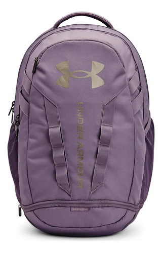 Mochila Impermeable Under Armour, Hustle 5.0, Gris Violeta