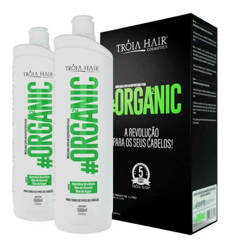 2 Ativos Semi Definitiva Organica 0% Formol Tróia Hair 2x1l