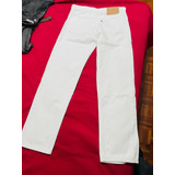 Pantalón Jean Levis Modelo 501 Blanco Usado