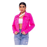 Jaqueta Feminina Pink Rosa E Colorida | Jeans | Brim | Denim