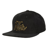 Gorra Mitchell & Ness Brooklyn Nets Cord Script Basquetbol N