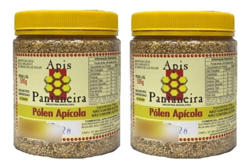 Pólen Apícola Desidratado Natural - Kit 2 Un De 500 G