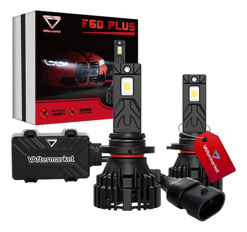 Kit De Faros Led Premium 38000lm 9006 130w F60+ Super Brillo