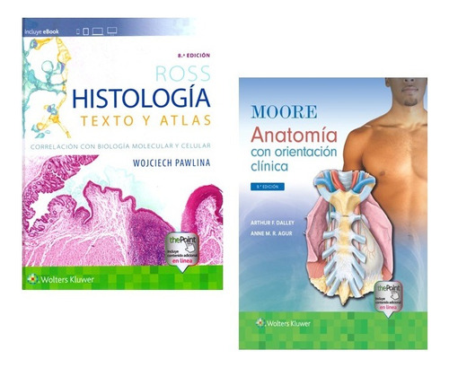 Paquete Ross Histología Y Moore Anatomía Clínica 8va Edición