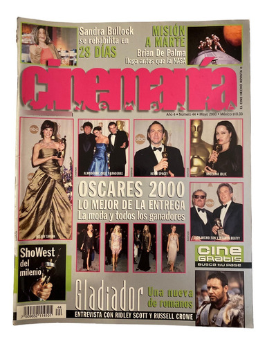 Revista Cinemania #44 Oscar 2001 72a Premios De La Academia 