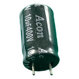 200x Capacitor Eletrolitico 10uf/400v 105° 10x17mm Acon