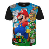 Camiseta De Mario Bros Para Adultos Y  Niños Videojuego