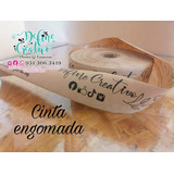 Cinta Engomado Con Tu Logo Personalizada 1pz