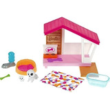 Barbie Mini Juego Con 2 Cachorros De Mascotas, Accesorios P