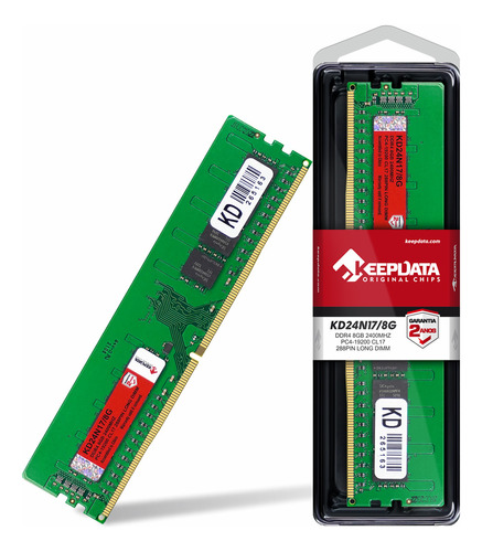 Memória Ram Desktop Ddr4 8gb 2400mhz Keepdata Kd24n17/8g