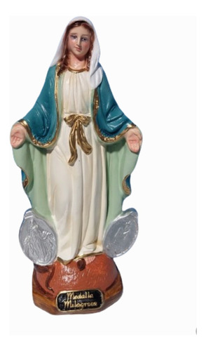 Figura Virgen María ' Medalla Milagrosa'(21 Cm) Envio Gratis