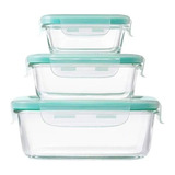 Set 3 Taper Tupper Hermético De Plastico Para Comida