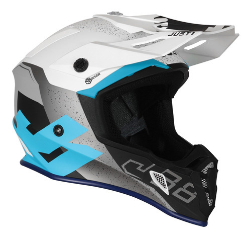 Casco Enduro Cross J38 Korner Light Blue / White Just1 Diseño J38 Korner Color Celeste Tamaño Del Casco S