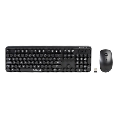 Teclado Y Mouse Inalámbrico Diseño Retro Y Ergonómico Color del teclado Negro | Envío gratis
