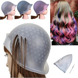 Gorro De Silicona Para Reflejos Mechas Reutilizable Aguja