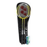 Set Badminton Yonex 505 2 Raquetas + 2 Plumillas