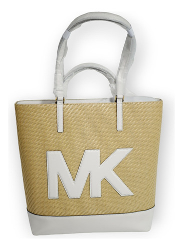 Cartera Michael Kors Straw Python Capsule Tote Natural