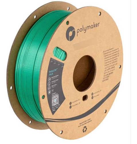 Filamento Polymaker Polylite Pla Silk Colors, 1.75mm - 1kg Color Grenn