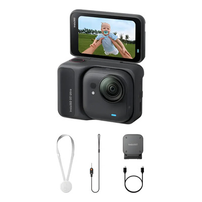 Cámara De Accion Miniatura Insta360 Go Ultra 50mp 4k60 2.7k Color Negro | Envío gratis