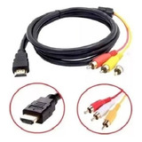 Cable Hdmi A 3 Rca Av Cable De Audio Y Video 1,5 Mts