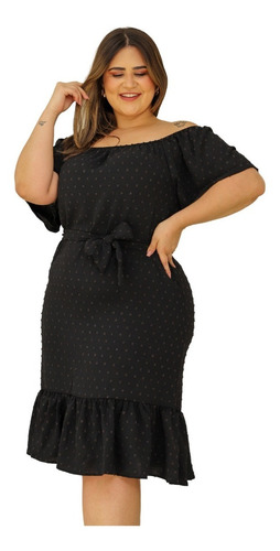 Vestido Plus Size Moda Evangélica Midi G1 A G3 Lançamento