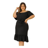 Vestido Plus Size Moda Evangélica Midi G1 A G3 Lançamento