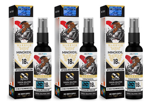 Minoxidil Nextgen 18% Pack X 3 - mL a $1272