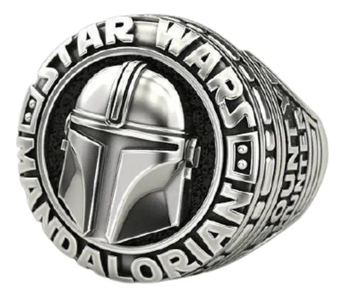 Anillo De Hombre Star Wars Mandalorian Plata De Ley .925