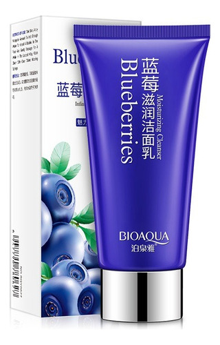 Crema Limpiador Facial Bioaqua Blueberry Hidratante Aclara Tipo De Piel Todo Tipo De Piel