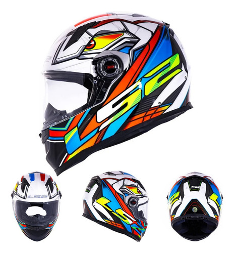 Capacete Moto Ls2 Masculino Feminino Esportivo Fechado Ff358