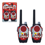 Rádio Comunicador Infantil Bombeiros Walk Talk Brinquedo Cor Vermelho