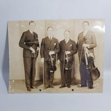 Antigua Foto Orquesta Violín 1930 Sepia Cuarteto Mag 61045