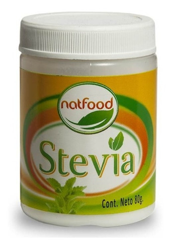 Stevia Endulzante Natural En Polvo Natfood 80g Pack X2 