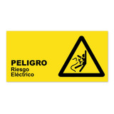 Señalética 34x17cm - Peligro Riesgo Eléctrico