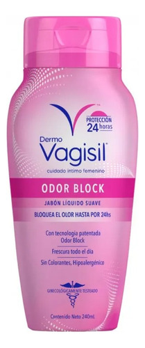 Dermo Vagisil Jabon Liquido Intimo Femenino Odor Block 240ml