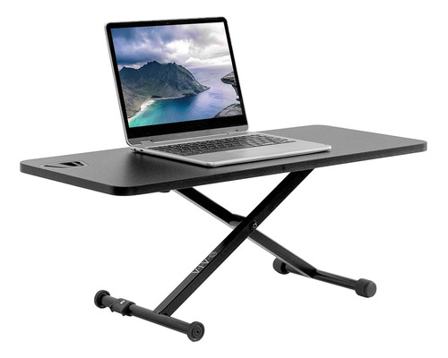 Vivo Black Small Single Top 28 Inch Standing Desk Converter,