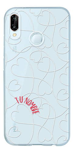 Funda Para Huawei Para Mujer Corazones Love Con Tu Nombre