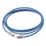 Cable De Red (patch Cord) De 3m, Ultra Delgado Cat. 6a Azul