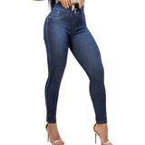 Calça Jeans Lycra Skinny Bojo Modela Bumbum Set For Cós Alto